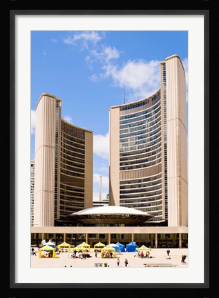 Framed Facade of a government building, Toronto City Hall, Nathan Phillips Square, Toronto, Ontario, Canada Print