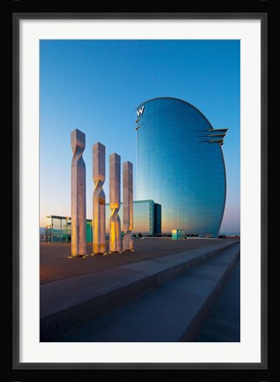 Framed W Barcelona, Barcelona, Catalonia, Spain Print