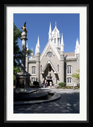 Framed Facade of the Salt Lake Assembly Hall, Temple Square, Salt Lake City, Utah, USA Print