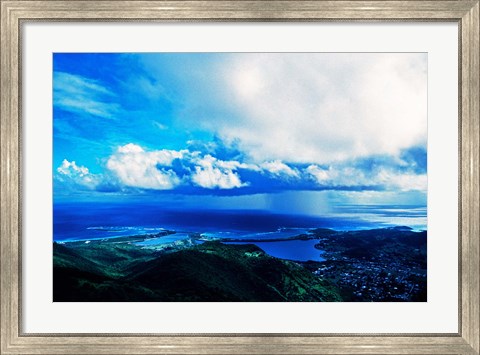 Framed Storm off of Sint Maarten, Netherlands Antilles Print