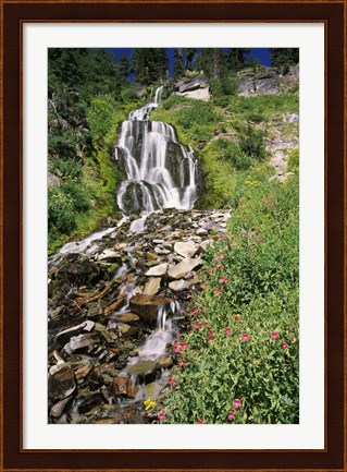 Framed Vidae Falls in Crater Lake National Park, Oregon, USA Print