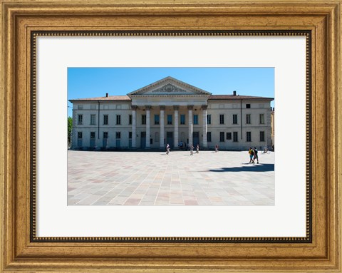 Framed Facade of a theatre, Teatro Sociale, Como, Lombardy, Italy Print