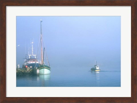 Framed Fishing boats at Loctudy harbor, Brittany, France Print