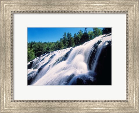Framed Low angle view of the Bond Falls, Ontonagon County, Michigan, USA Print
