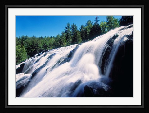 Framed Low angle view of the Bond Falls, Ontonagon County, Michigan, USA Print