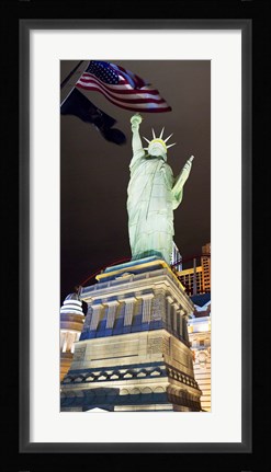 Framed Low angle view of a statue, Statue of Liberty, New York New York Hotel, Las Vegas, Nevada, USA Print