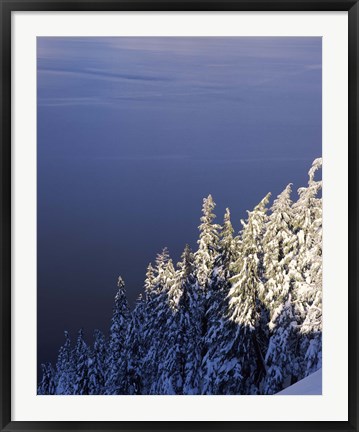 Framed Winter at South Rim, Crater Lake National Park, Oregon Print