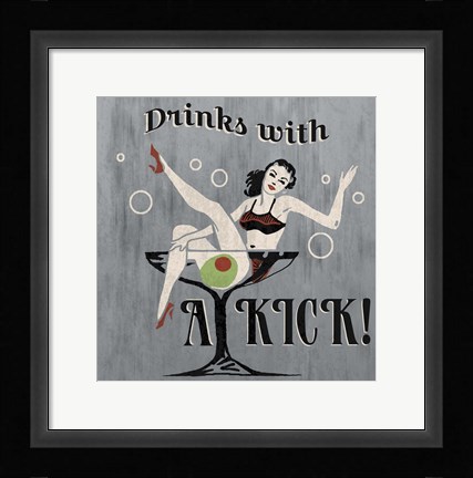 Framed Drinks with a Kick Print