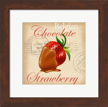 Framed Belgian Chocolate Strawberry Print