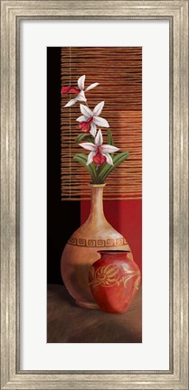 Framed Orchid Vase I Print