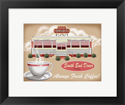 Framed South End Diner Print