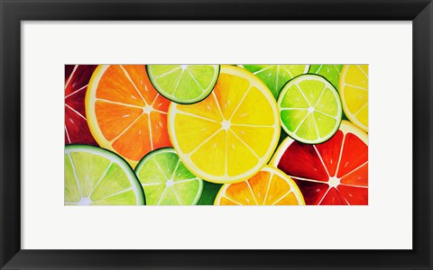 Framed Fruit Slices Print