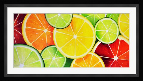 Framed Fruit Slices Print
