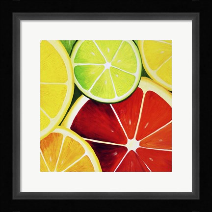 Framed Sliced Grapefruit Print