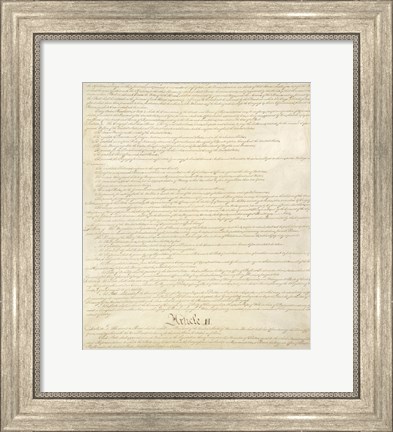 Framed Constitution of the United States II Print