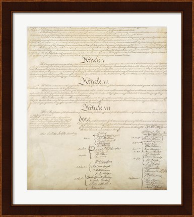 Framed Constitution of the United States IV Print