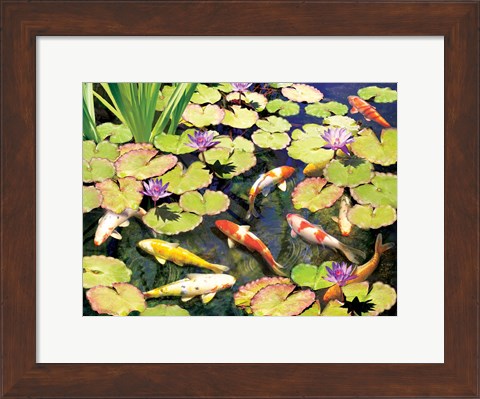 Framed Koi Pond IV Print