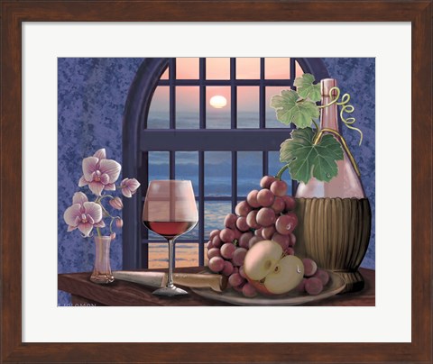 Framed Sunset Rose Print