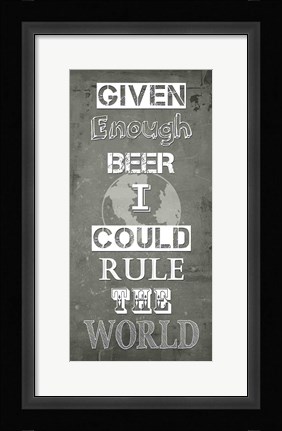 Framed Given Enough Beer Print