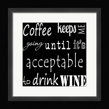 Framed CoffeeTill Wine Print