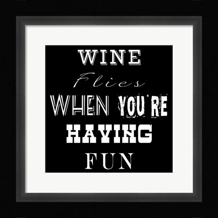 Framed Wine Flies Print