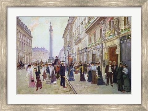 Framed Workers leaving the Maison Paquin Print