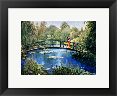 Framed Monet Garden II Print