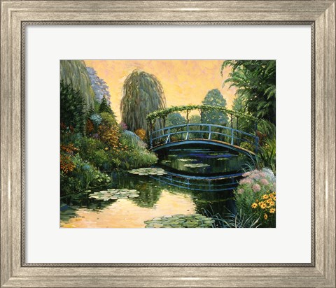 Framed Monet Garden III Print