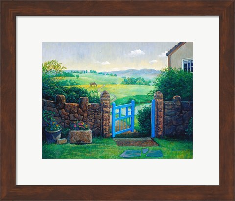Framed Blue Gate Print