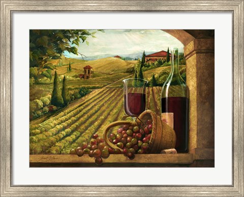 Framed Vineyard Window Print