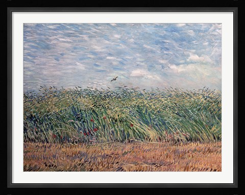 Framed Wheatfield with Lark, 1887 Print