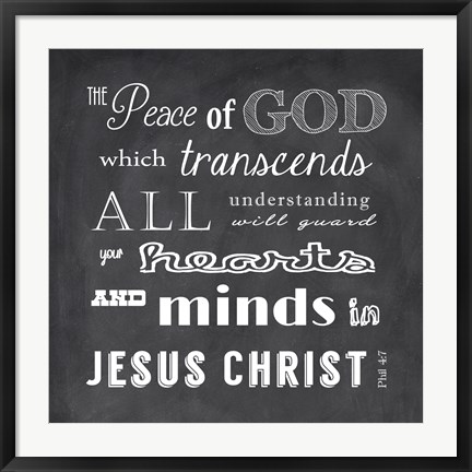 Framed Peace of God - black Print