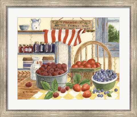 Framed Berries and Cream Print