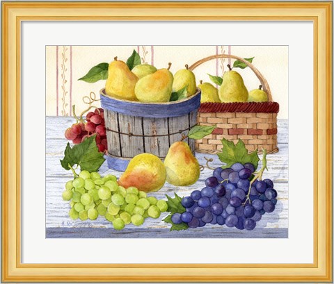 Framed Grapes &amp; Pears Print