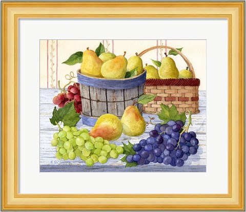 Framed Grapes &amp; Pears Print