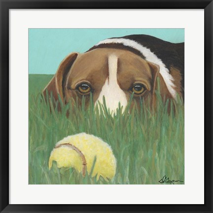 Framed Dlynn&#39;s Dogs - Sunny Print