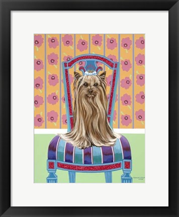 Framed Crown Princess Yorkie Print