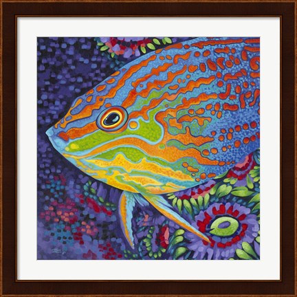 Framed Brilliant Tropical Fish I Print