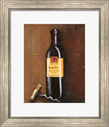 Framed Rustic Wine I Print