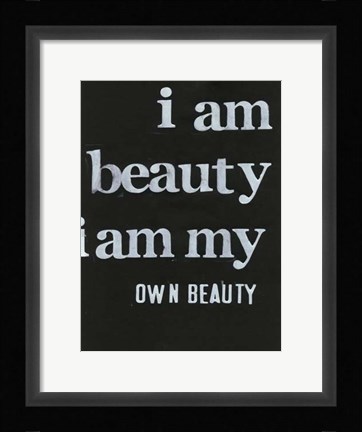 Framed Be Beautiful II Print