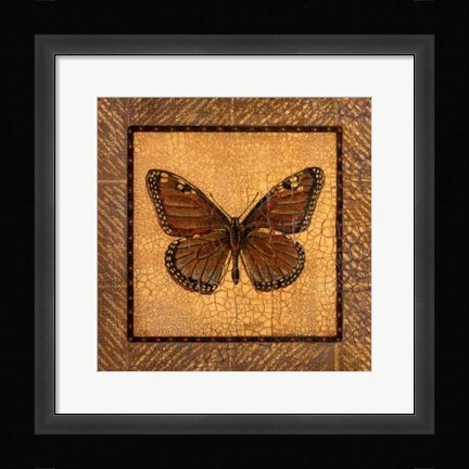 Framed Crackled Butterfly - Monarch Print