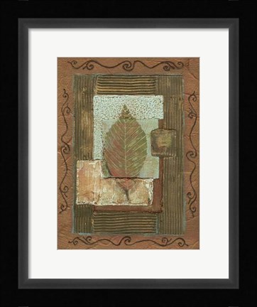 Framed Leaf Quartet I Print