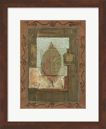 Framed Leaf Quartet I Print
