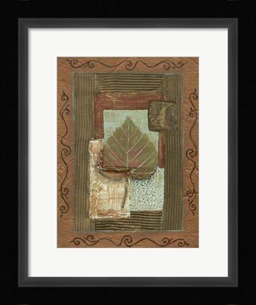 Framed Leaf Quartet III Print
