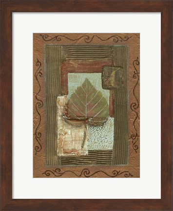 Framed Leaf Quartet III Print