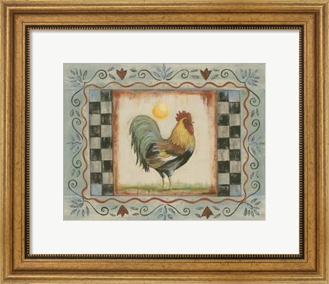 Framed Proud Rooster I Print