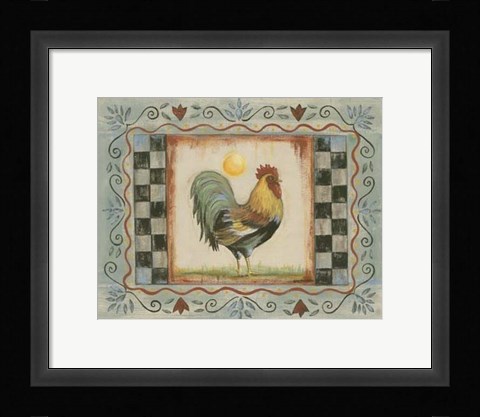 Framed Proud Rooster I Print