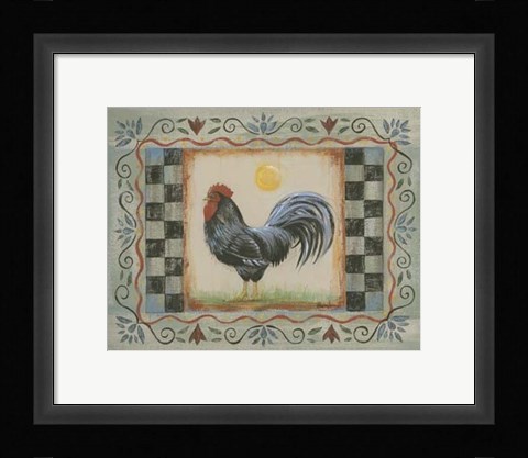 Framed Proud Rooster II Print