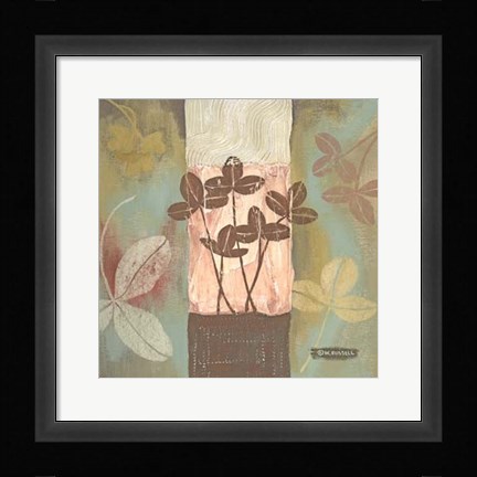 Framed Clover Tile I Print