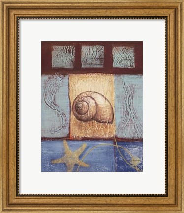 Framed Aquamarine Snail Print